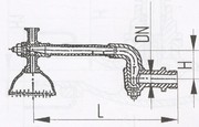 Кран цапковый для умывальника поворотный с сеткой ВН52-60-4